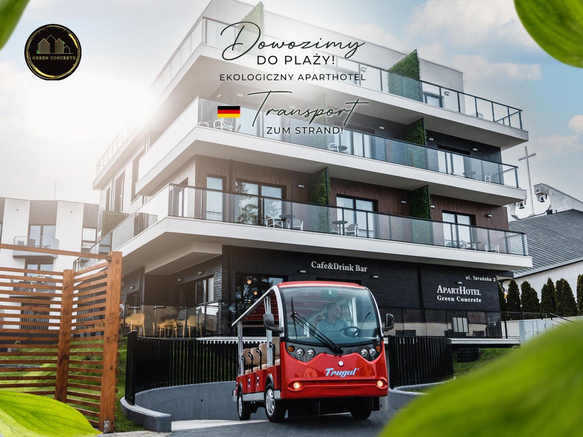 Aparthotel Green Concrete - Eko-Bus Na Plaze, Rowery I Masaze 슈비노우이스쳬 외부 사진